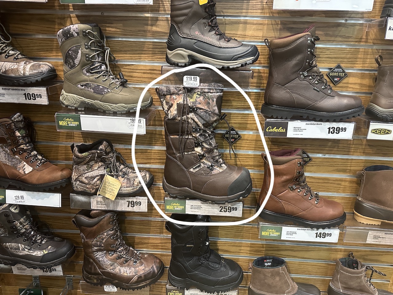 Cabela's Saskatchewan Cold Weather Hunting Boot Size Comparison