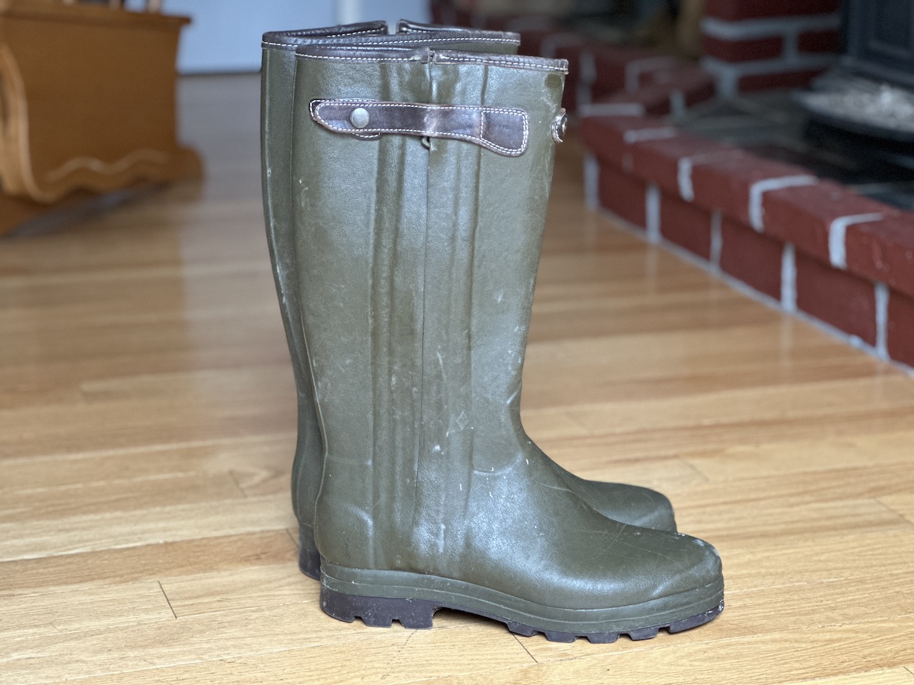 Le Chameau Rubber Hunting Boots with Leather